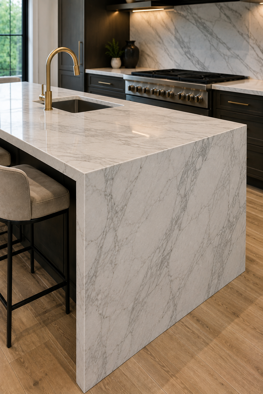 08-stone-slab-selection-affects-countertop-price Selecting a stone slab at a Richmond countertop showroom